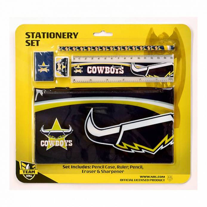 NRL North Queensland Cowboys 5 Piece Stationery Set