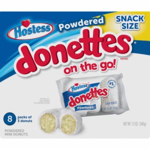 Hostess Snack Powder Sugar Donnettes - 8 Pack - 340g