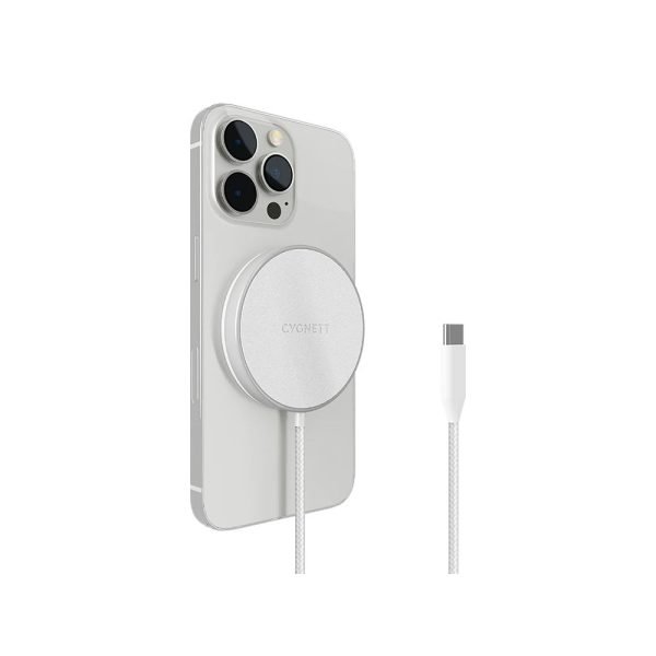Cygnett 15W AlignPro MagSafe Wireless Charging 1.2m Cable - White