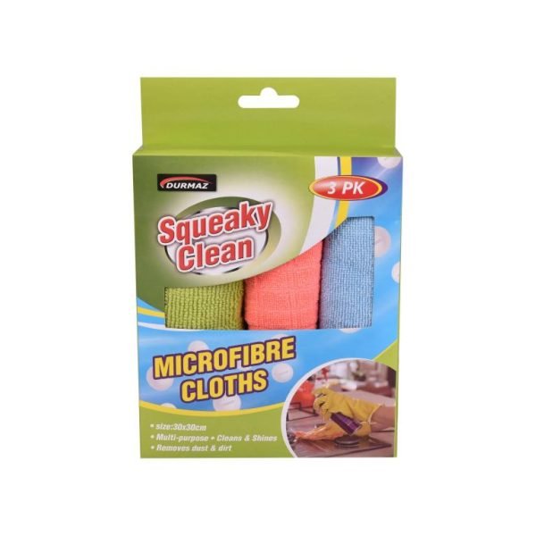 Squeaky Clean Microfibre Cloth - 3pk