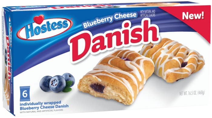 Hostess Blueberry Cheese Danish - 6 Pack - 467g