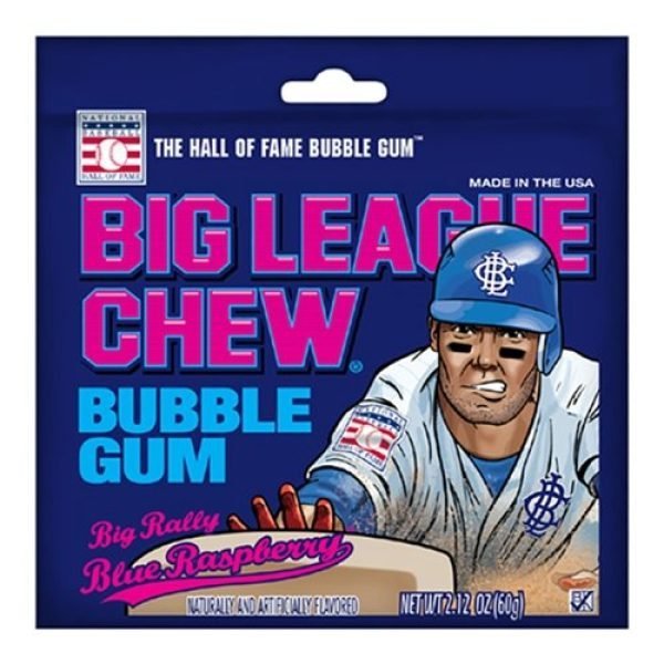 Big League Chew Bubble Gum Blue Raspberry 2.1oz(60g)