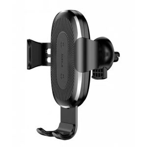Baseus Gravity Vent Holder Car Mount Wireless Charger - Black