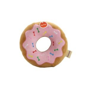 Paws & Claws Fast Food Mega Donut Squeaker Plush - Pink