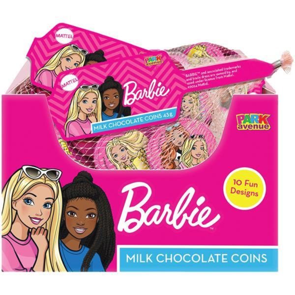 Barbie Milk Choc Coins 43g
