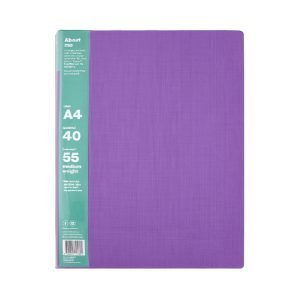 ColourHide A4 My Wingman Display Book Purple 40 Pockets