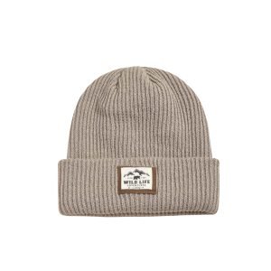 Holy Cap: Wild Life Patch Khaki Beanie
