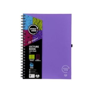 Spirax Kode A4 Purple Lecture Book With Pen Holder 140 Page
