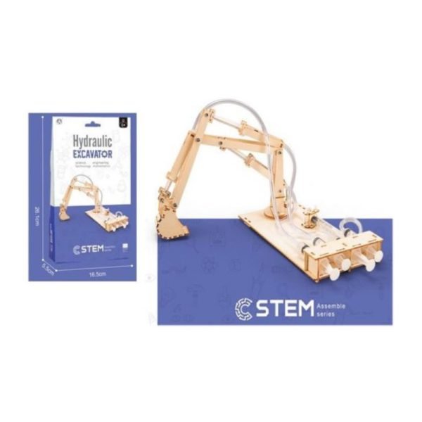 STEM Assemble Series Wooden Structures - DIY Hydraulic Excavator