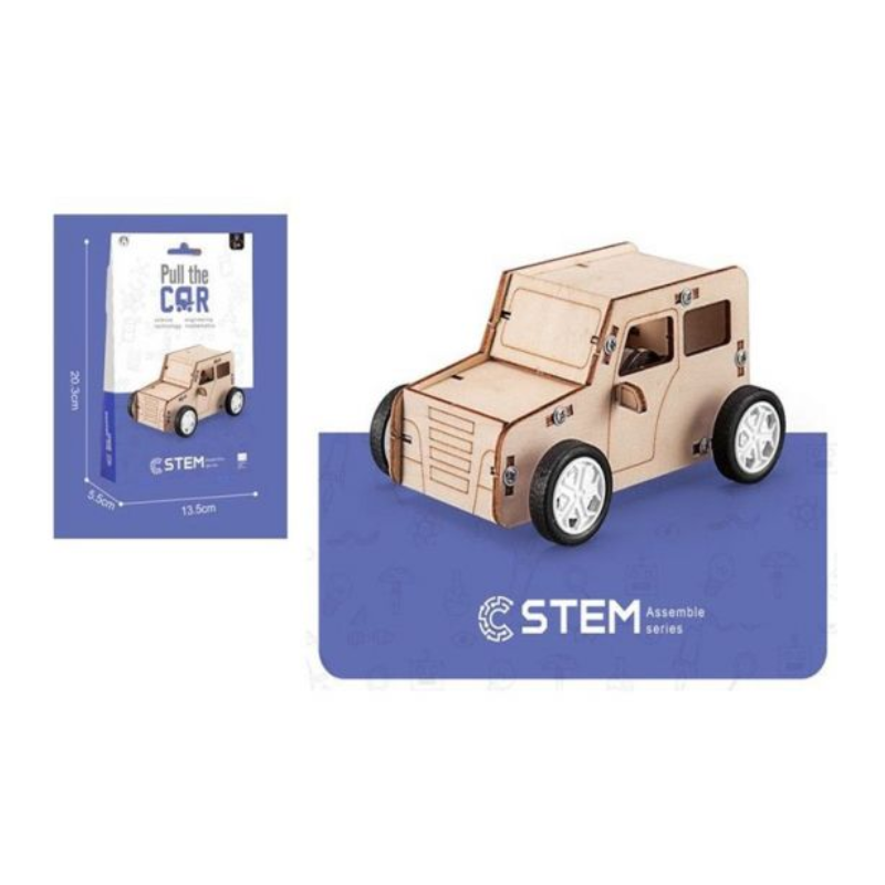 STEM Assemble Series Wooden Structures - DIY Pull The Car