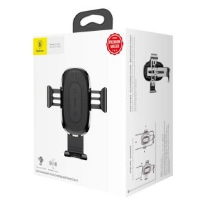 Baseus Gravity Vent Holder Car Mount Wireless Charger - Black