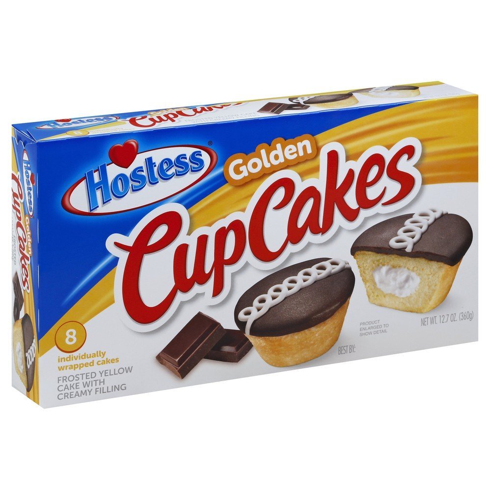 Hostess Golden Cupcakes - 8 Pack - 360g