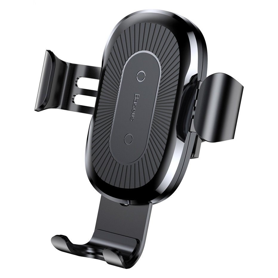 Baseus Gravity Vent Holder Car Mount Wireless Charger - Black - Image 3