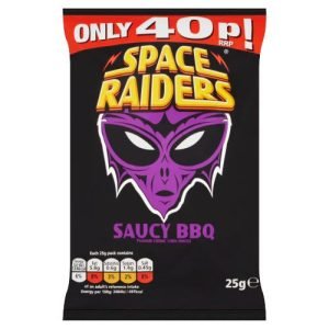 Space Raiders Saucy BBQ Flavour Cosmic Corn Snacks 25g