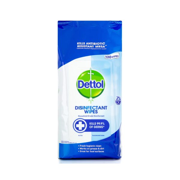 Dettol Antibacterial Disinfectant Cleaning Wipes - 120 Pack