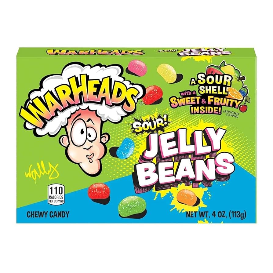 Warheads Sour Jelly Beans Theater Box 113g