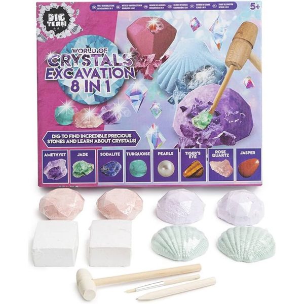 8 in 1 Dig Kit: Crystal Excavation