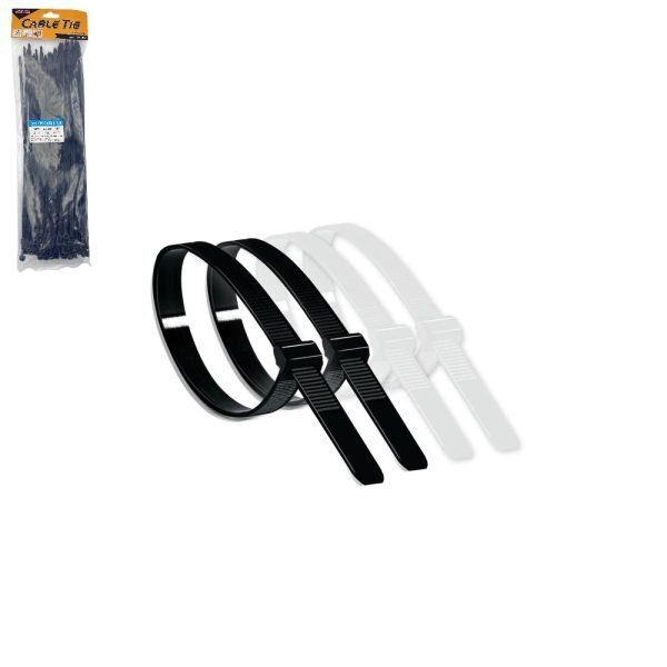 Cable Ties 5x300mm 100pc - Assorted Colours