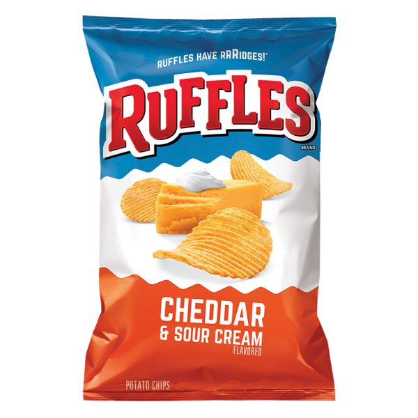 Frito Lay Ruffles Cheddar & Sour Cream Potato Chips 184g