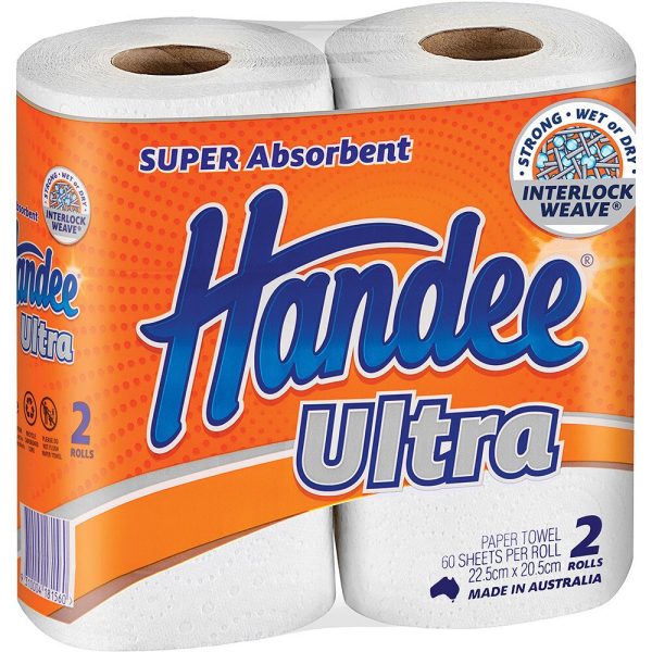 Handee Ultra Paper Towel 60 Sheets - 2 Pack