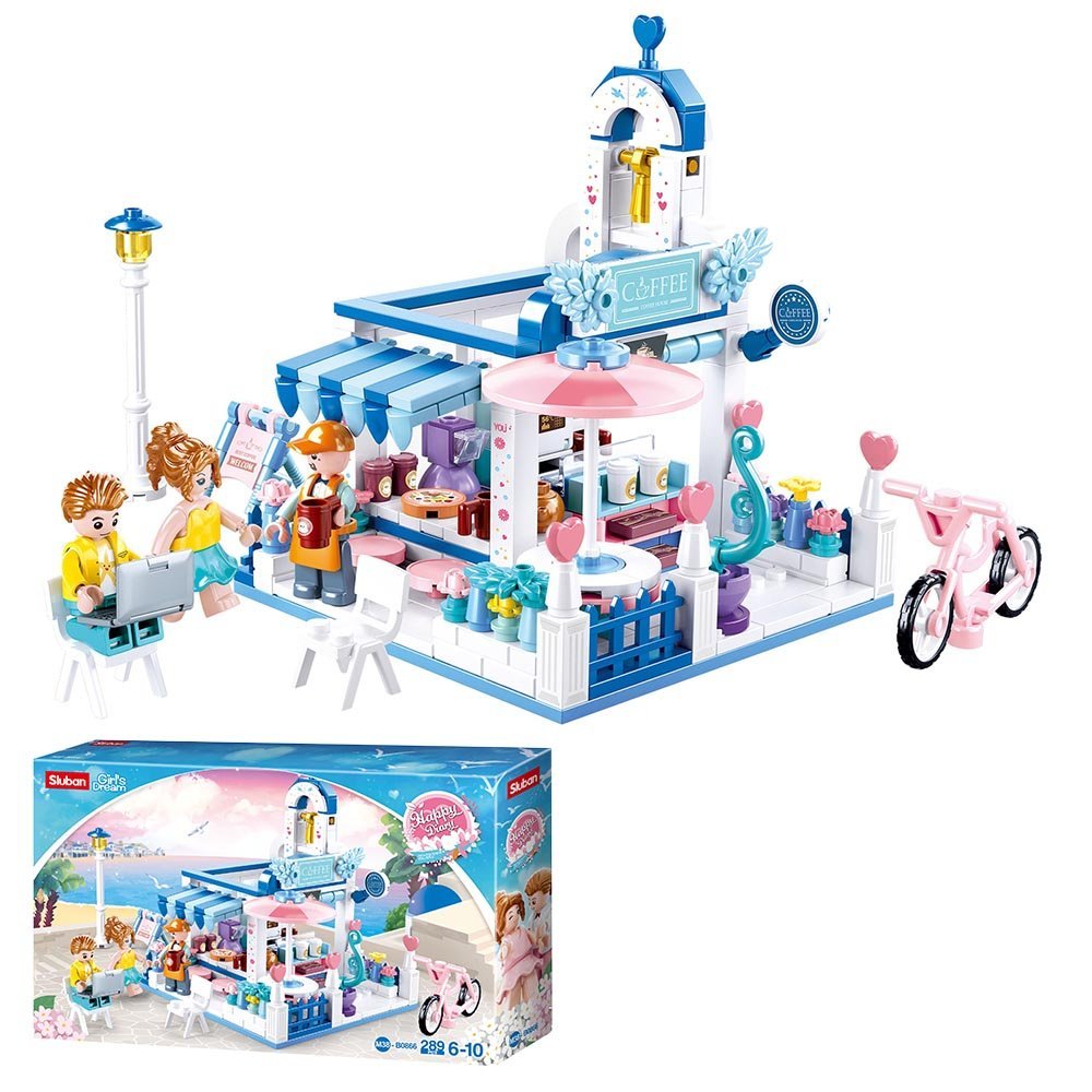 Sluban Girl's Dream Building Blocks - Coffee Shop - 289 Pieces