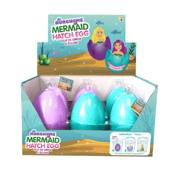 Nurchums Large Mermaid Hatching Eggs 15cm - Assorted