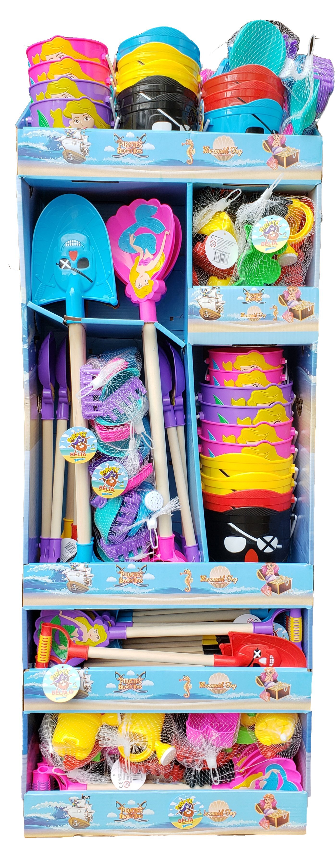Mermaid & Pirate Beach Display Stand 98 Piece