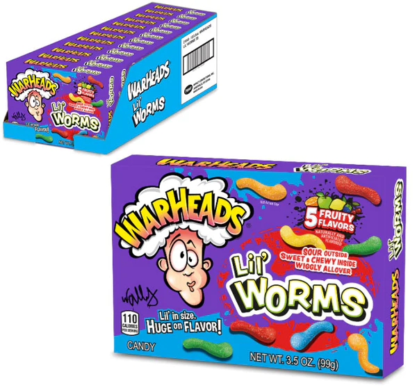 Warheads Lil Worms Theater Box 99g