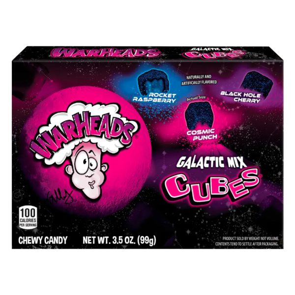 Warheads Galactic Mix Cubes Theatre Box 99g