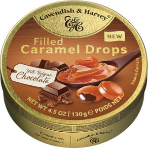 Cavendish & Harvey Tins Caramel Chocolate Drops 130g