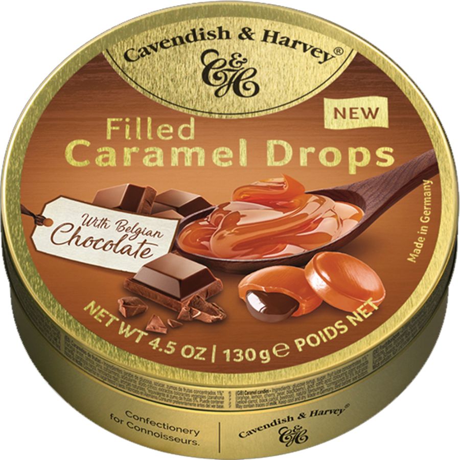 Cavendish & Harvey Tins Caramel Chocolate Drops 130g