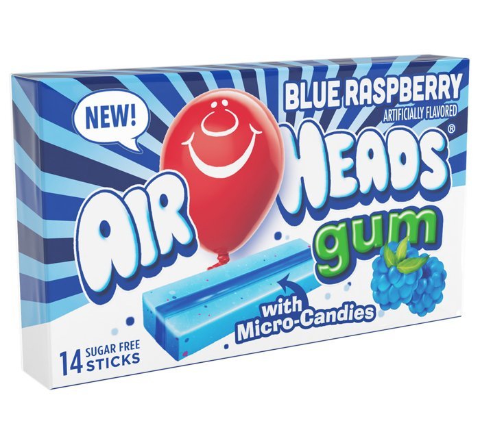 Airheads Blue Raspberry Gum 34g