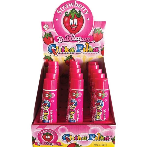 Chika Puka Bubblegum Strawberry 40g
