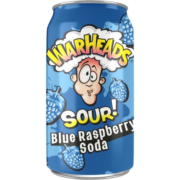 Warheads Sour Blue Raspberry Soda 355ml
