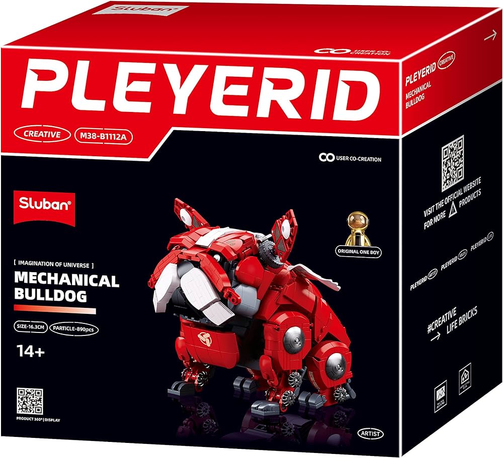 Sluban Pleyerid Mechanical Bulldog - Red - 890 Piece