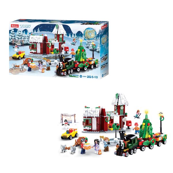 Sluban Building Blocks New Year - Christmas Village - 565 Piece