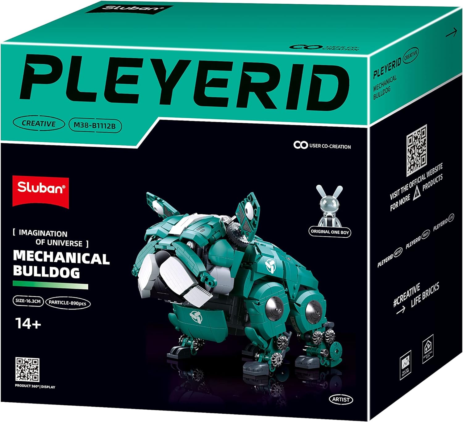 Sluban Pleyerid Mechanical Bulldog - Teal - 890 Piece