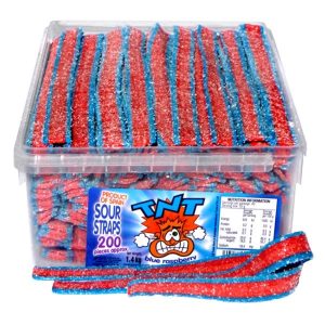 TNT Sour Straps Blue Raspberry 200pcs 1.4kg