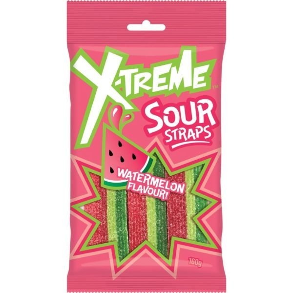X-Treme Sour Straps Watermelon 160g