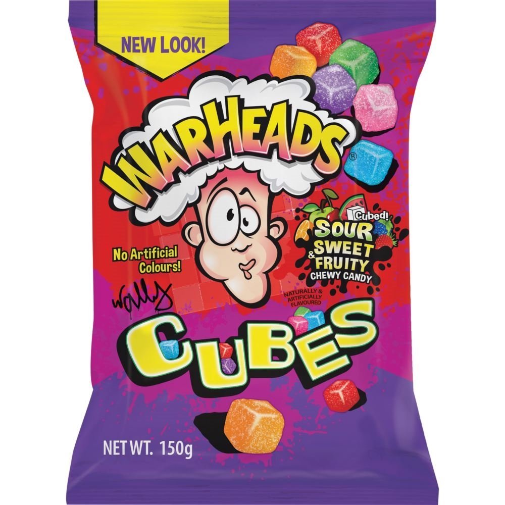 Warheads Chewy Cubes Bag 150g