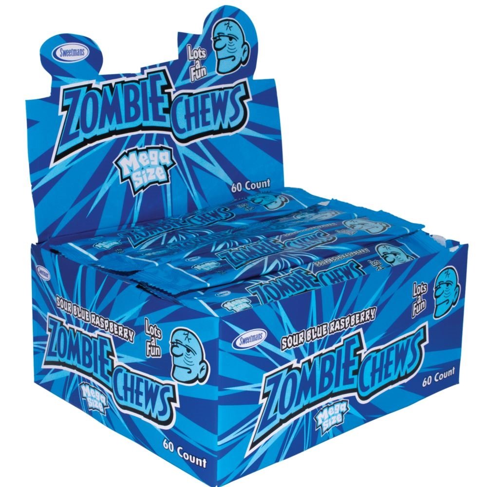 Zombie Chews Blue Raspberry Flavour 28g