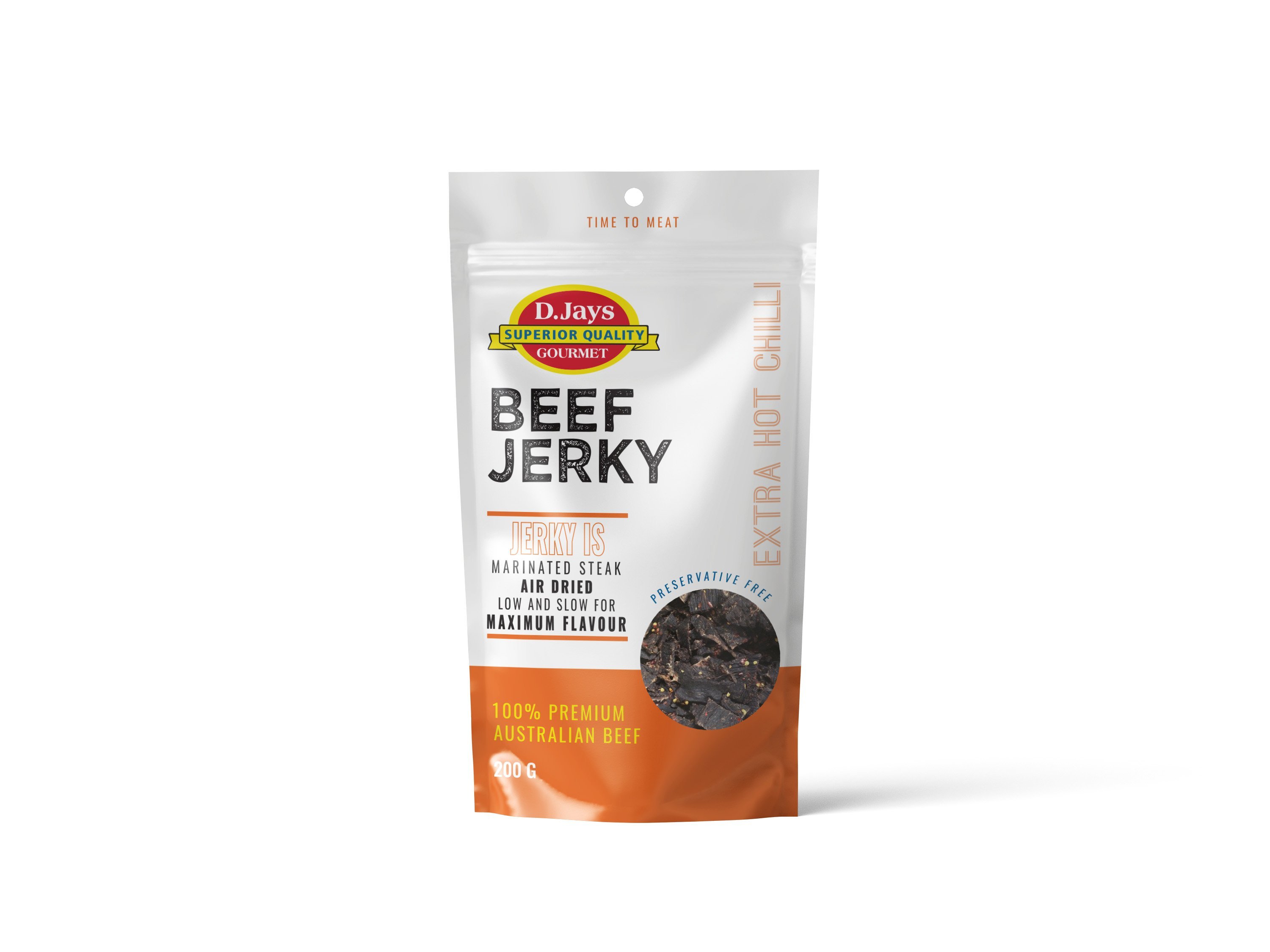 D.Jays Beef Jerky Extra Hot Chilli 200g