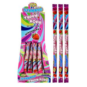 Jojo Stripple Taffy Rope Strawberry 25g