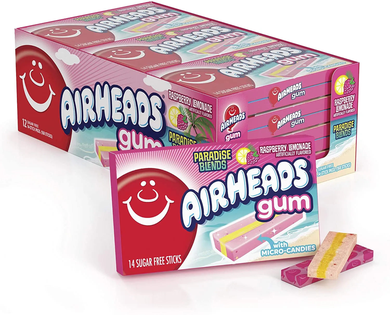 Airheads Raspberry Lemonade Gum 34g