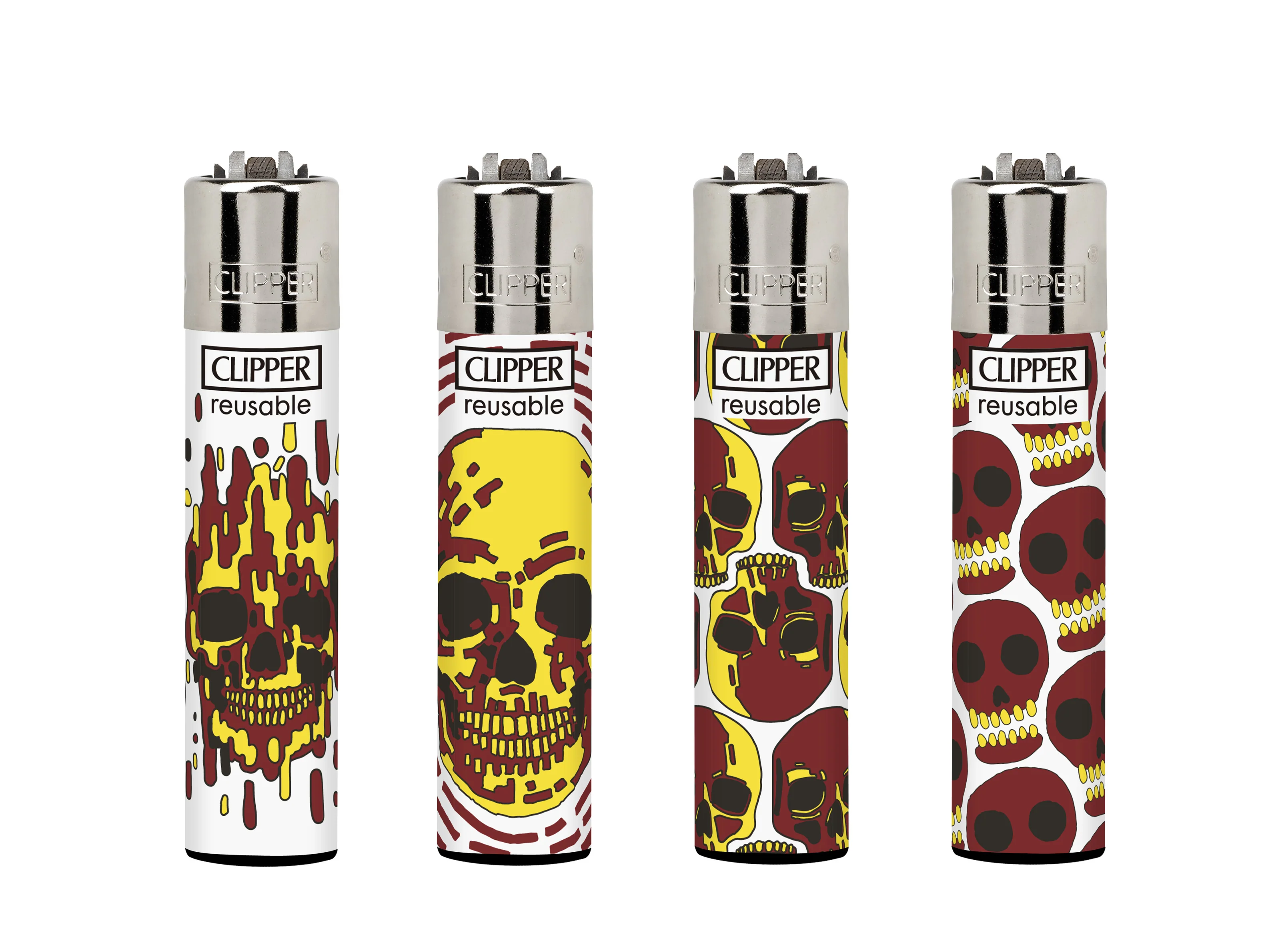 Clipper Lighter Tray Skull Fire