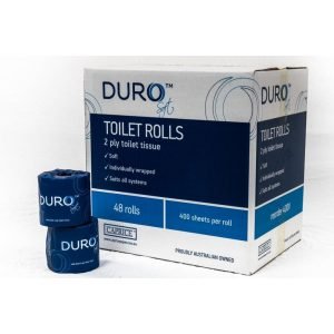 Duro Toilet Paper Roll 2ply 400 Sheets - 48 Pack