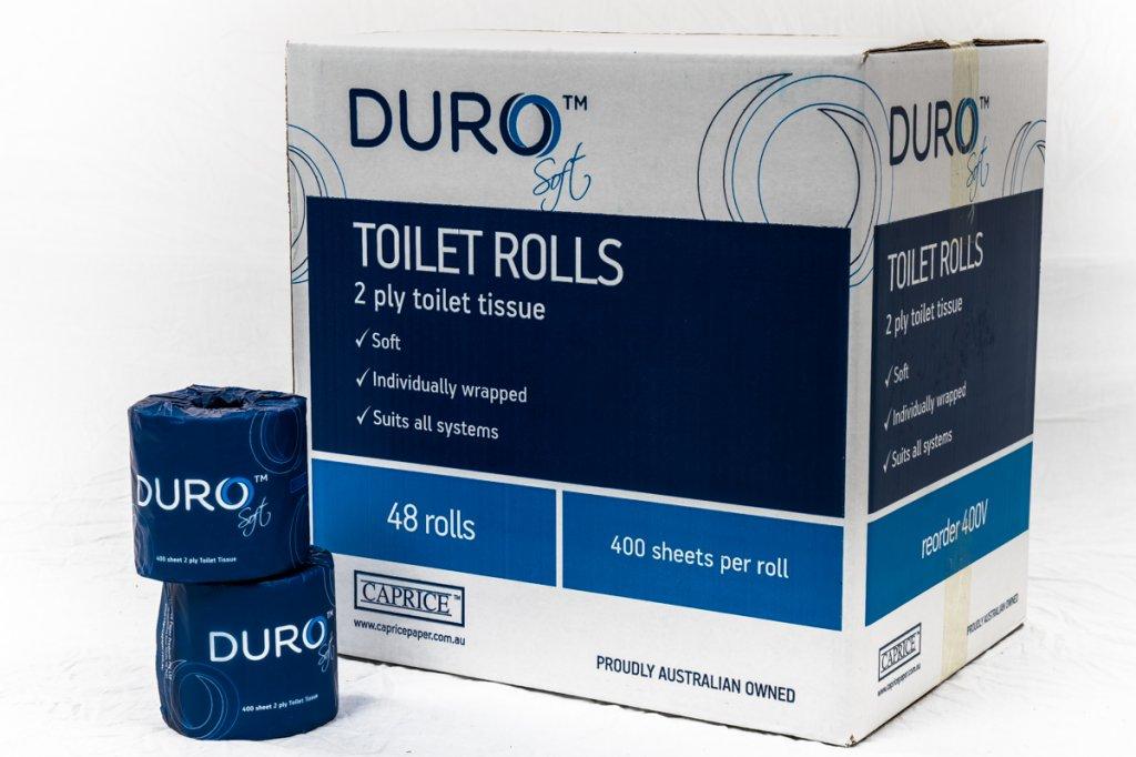 Duro Toilet Paper Roll 2ply 400 Sheets - 48 Pack