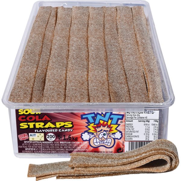 TNT Sour Straps Cola 200pcs 1.6kg