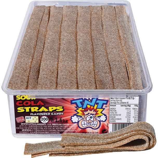 TNT Sour Straps Cola 200pcs 1.6kg