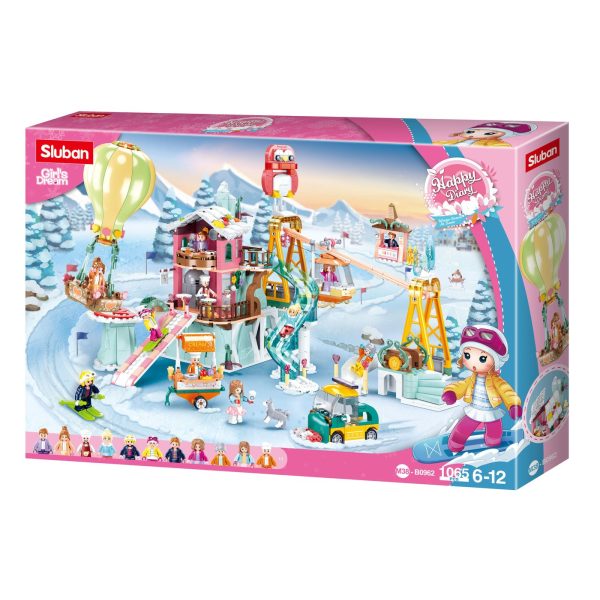 Sluban Building Blocks Girl's Dream - Happy Diary Winter Ski Field - 1065 Pieces